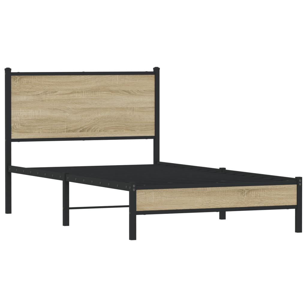 sengeramme uden madras 100x200 cm metal sonoma-eg