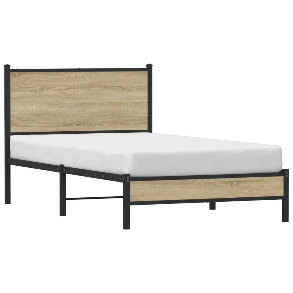 sengeramme uden madras 100x200 cm metal sonoma-eg