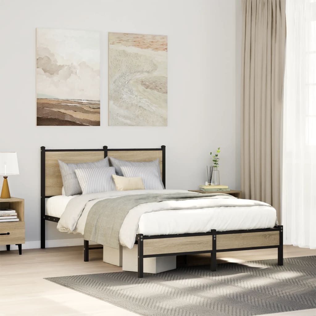 sengeramme uden madras 120x190 cm metal sonoma-eg