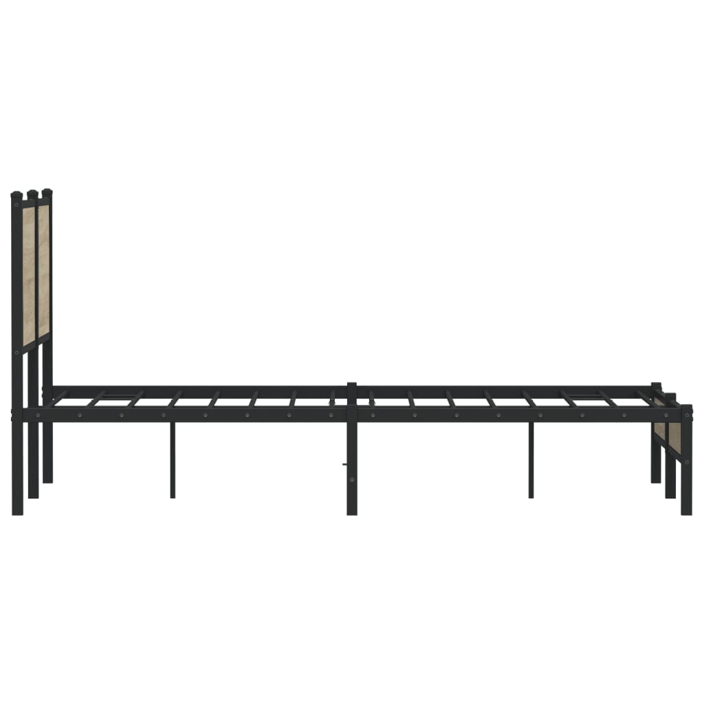 sengeramme uden madras 120x200 cm metal sonoma-eg