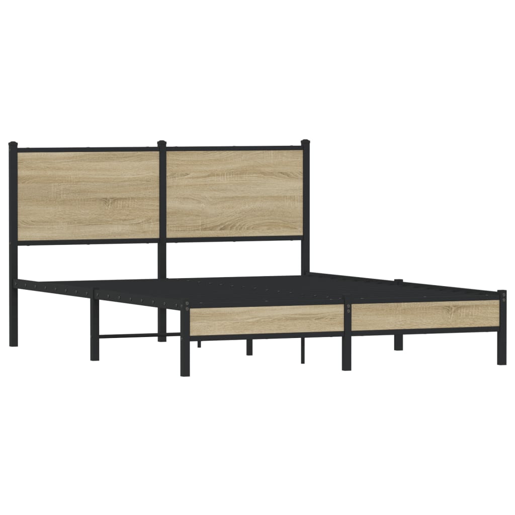 sengeramme uden madras 140x200 cm metal sonoma-eg