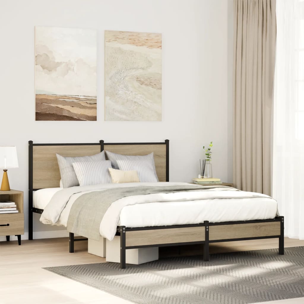 sengeramme uden madras 140x200 cm metal sonoma-eg