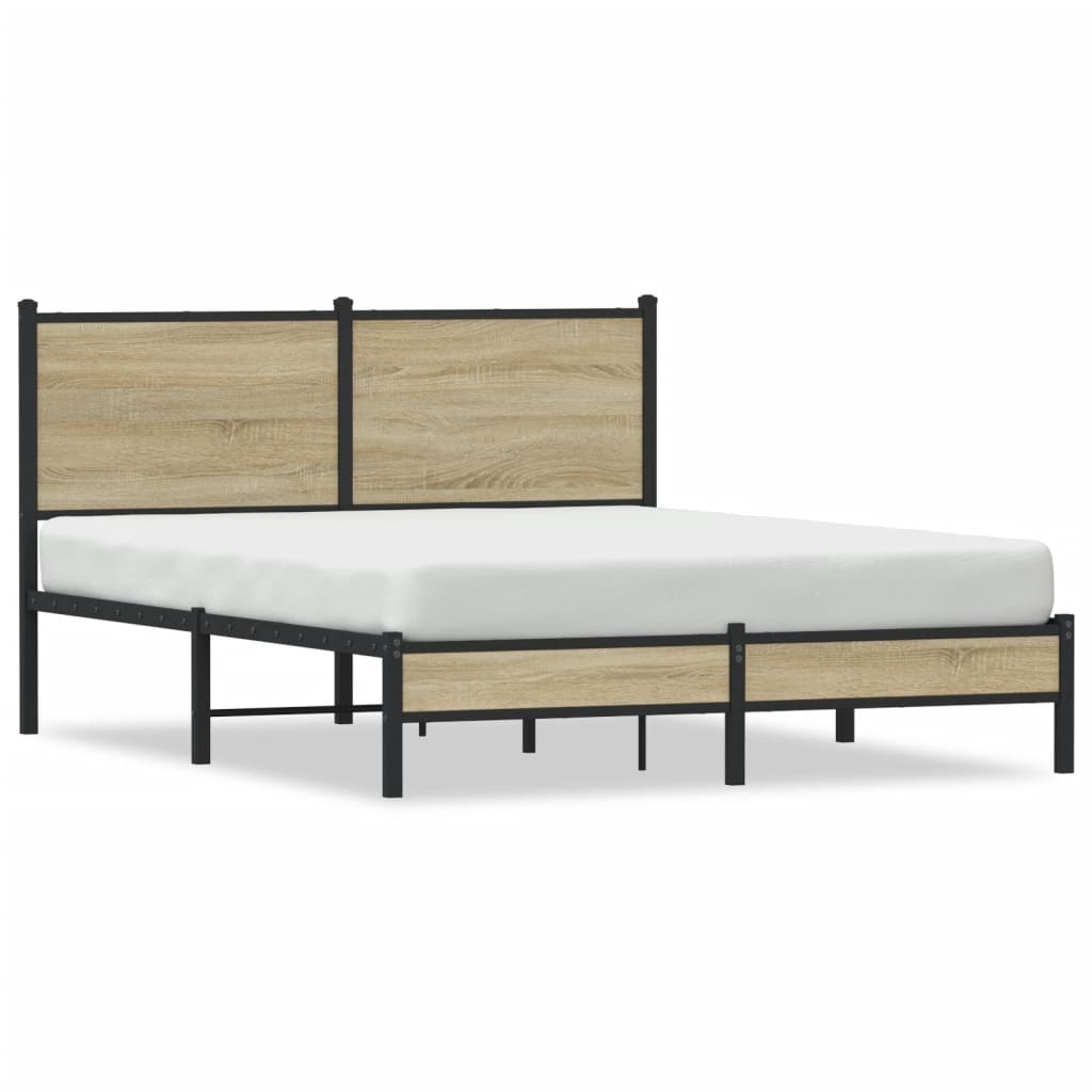 sengeramme uden madras 150x200 cm metal sonoma-eg