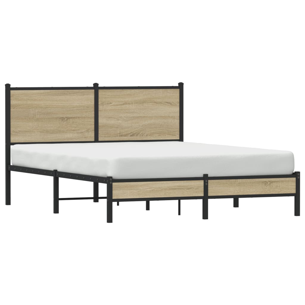 sengeramme uden madras 150x200 cm metal sonoma-eg