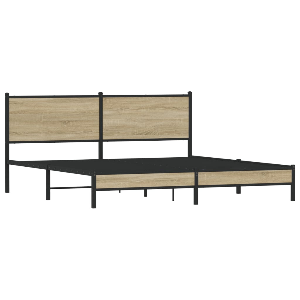 sengeramme uden madras 160x200 cm metal sonoma-eg