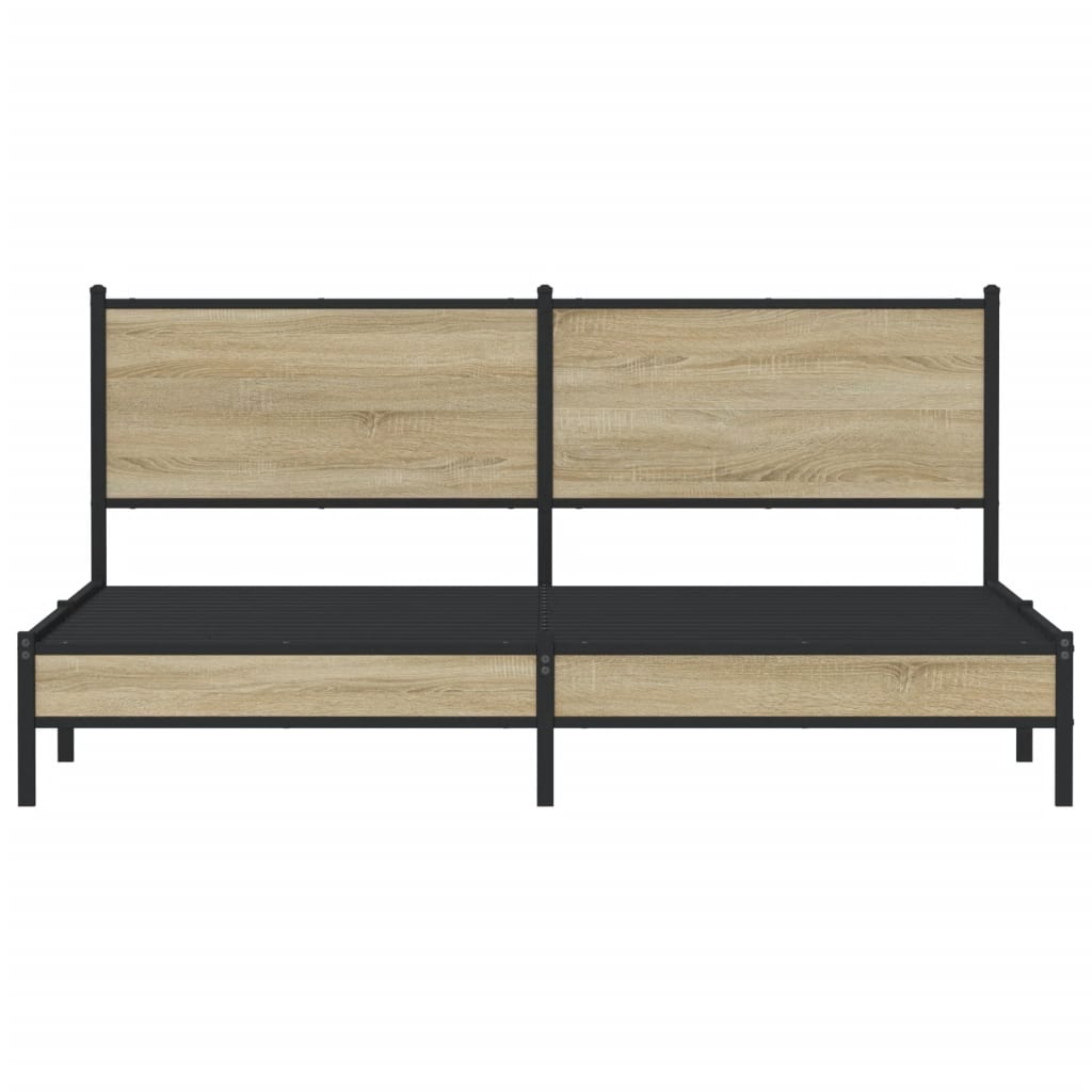 sengeramme uden madras 160x200 cm metal sonoma-eg