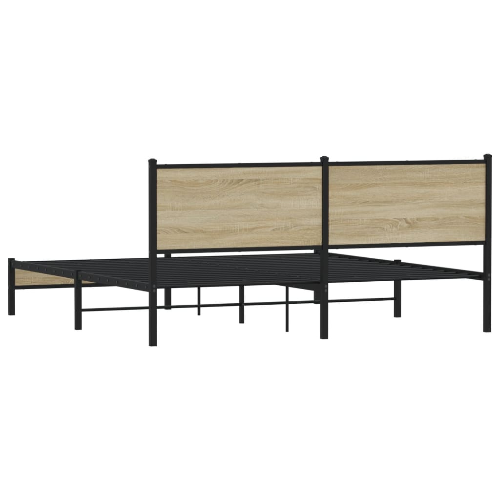 sengeramme uden madras 160x200 cm metal sonoma-eg
