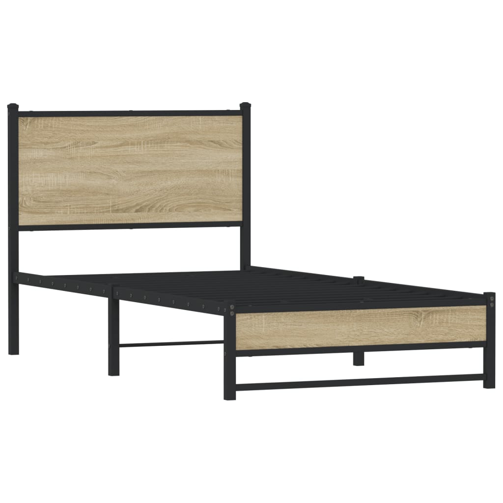 sengeramme uden madras 75x190 cm metal sonoma-eg