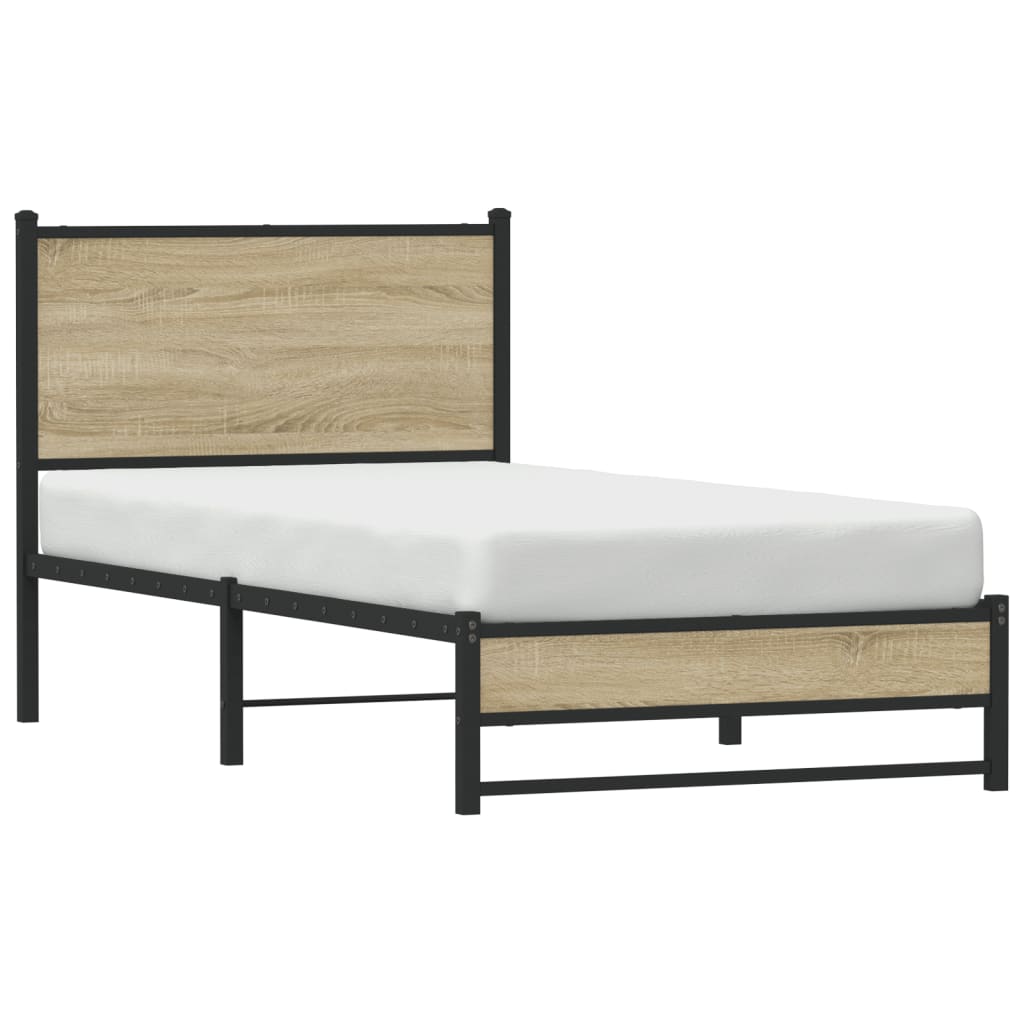 sengeramme uden madras 75x190 cm metal sonoma-eg