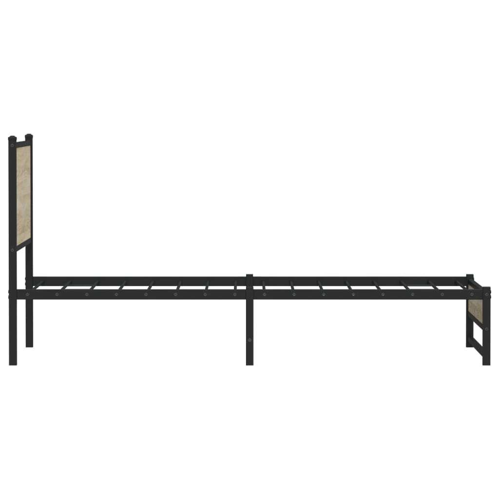 sengeramme uden madras 75x190 cm metal sonoma-eg