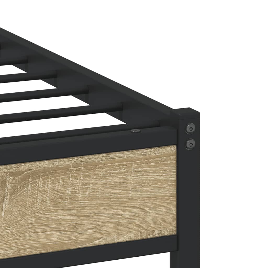 sengeramme uden madras 75x190 cm metal sonoma-eg