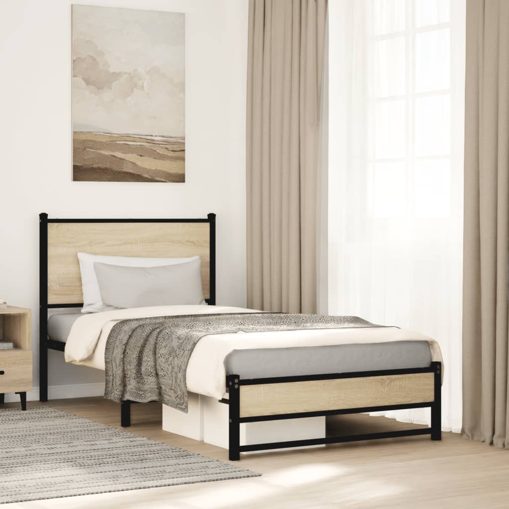 sengeramme uden madras 80x200 cm metal sonoma-eg