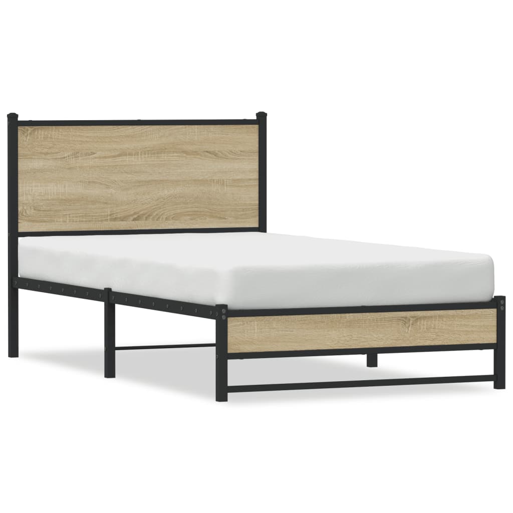 sengeramme uden madras 100x190 cm metal sonoma-eg