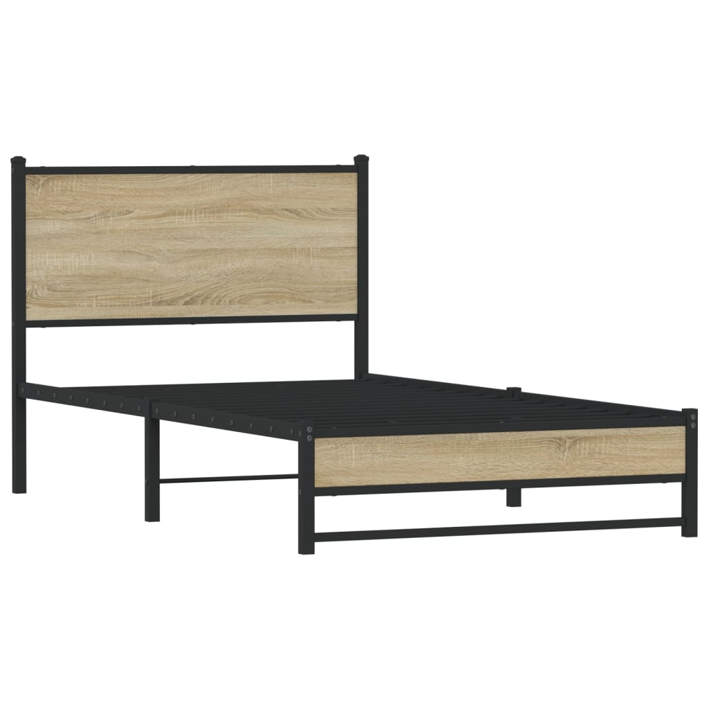 sengeramme uden madras 100x190 cm metal sonoma-eg