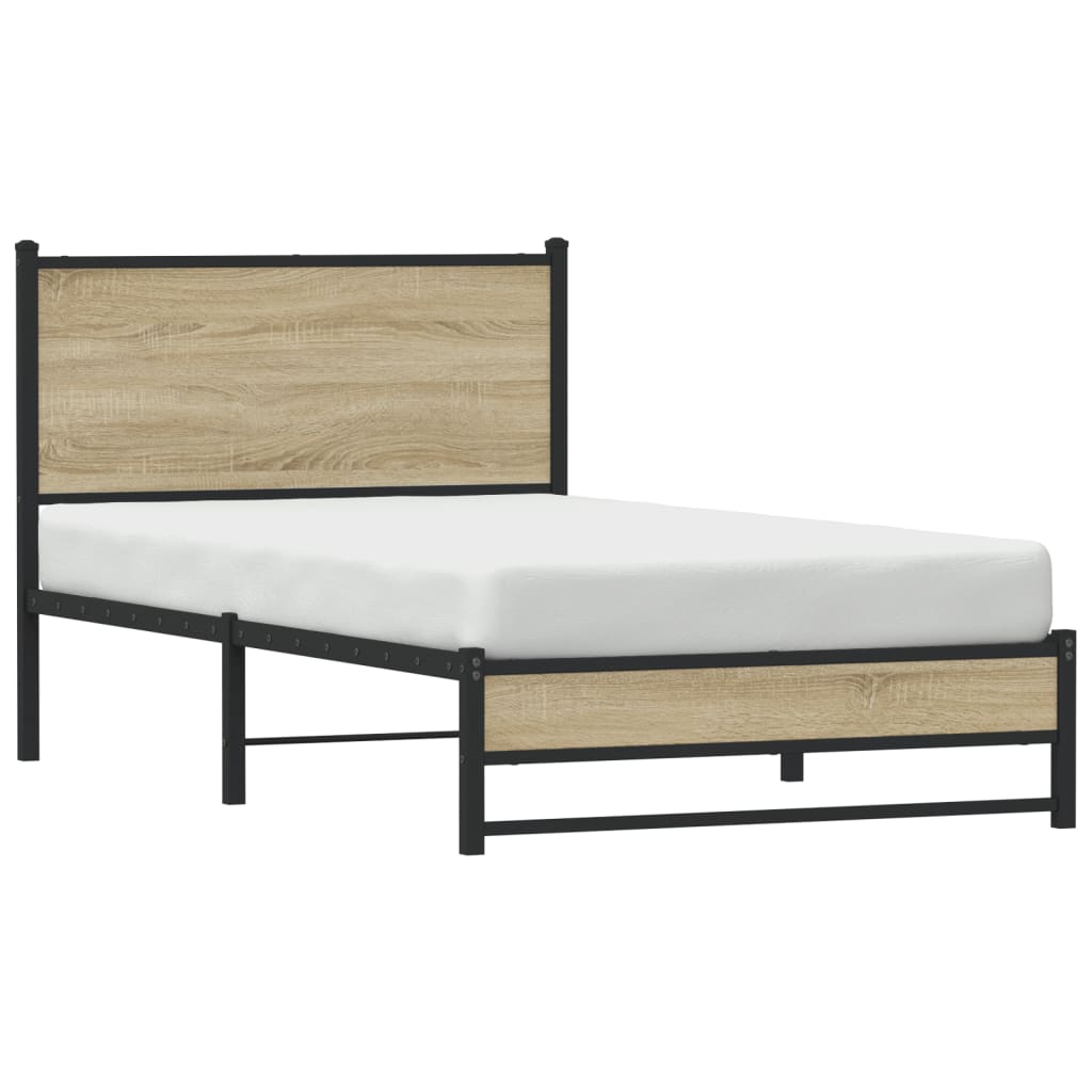 sengeramme uden madras 100x190 cm metal sonoma-eg
