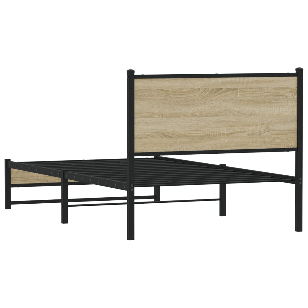 sengeramme uden madras 100x190 cm metal sonoma-eg