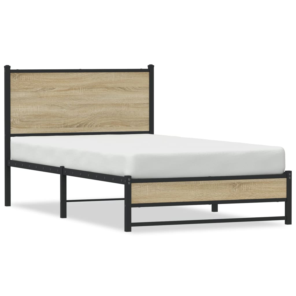 sengeramme uden madras 100x200 cm metal sonoma-eg