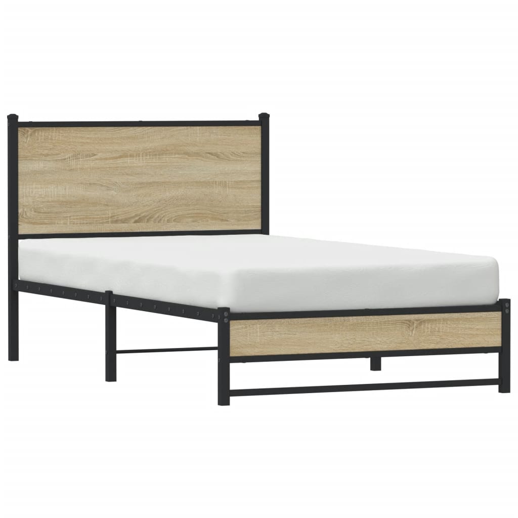 sengeramme uden madras 100x200 cm metal sonoma-eg