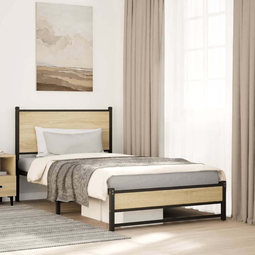 sengeramme uden madras 100x200 cm metal sonoma-eg