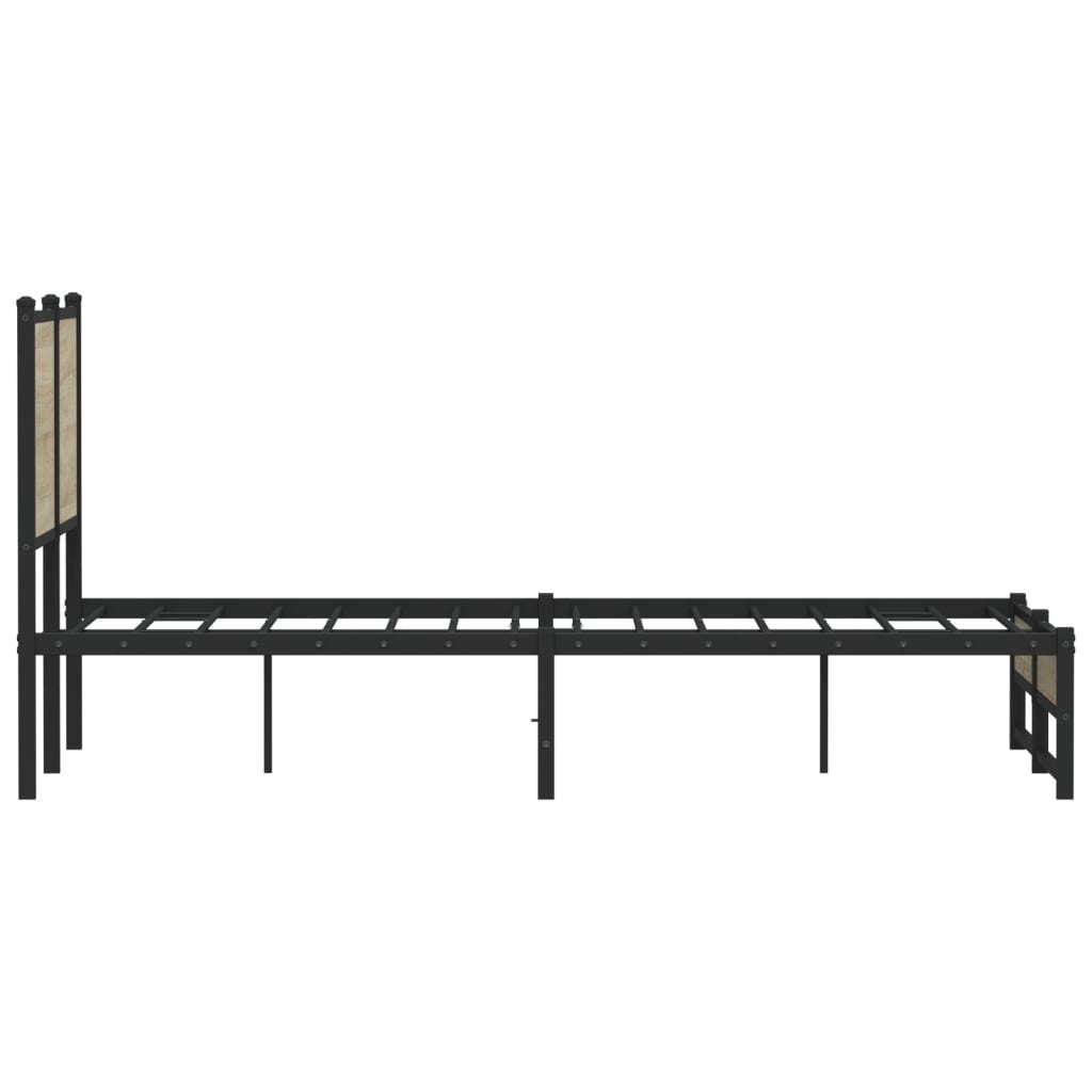 sengeramme uden madras 120x190 cm metal sonoma-eg