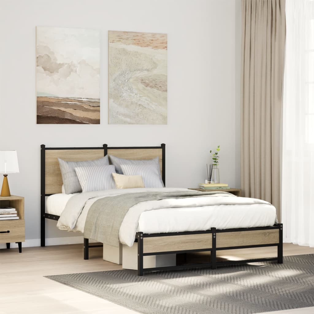 sengeramme uden madras 120x190 cm metal sonoma-eg