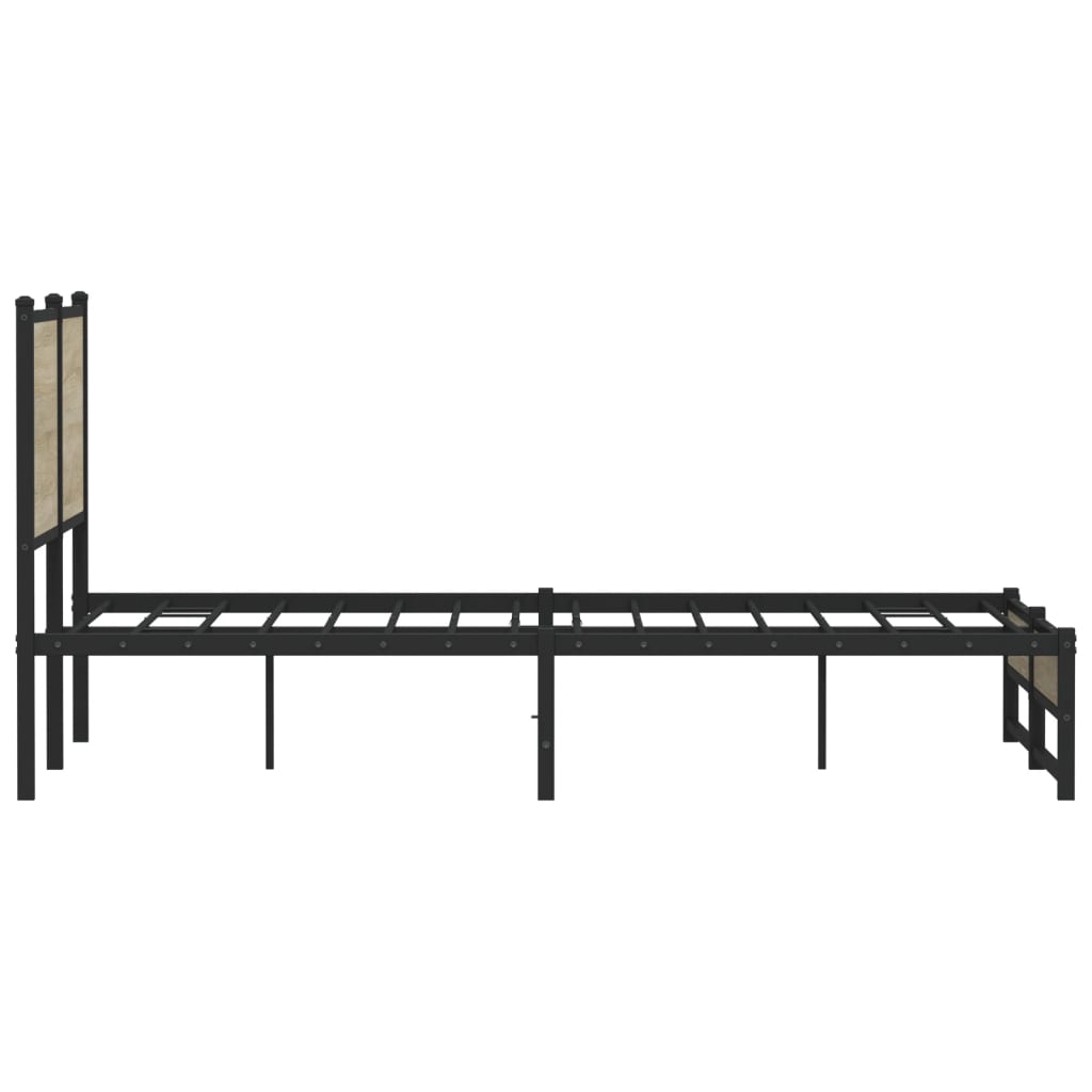 sengeramme uden madras 140x190 cm metal sonoma-eg