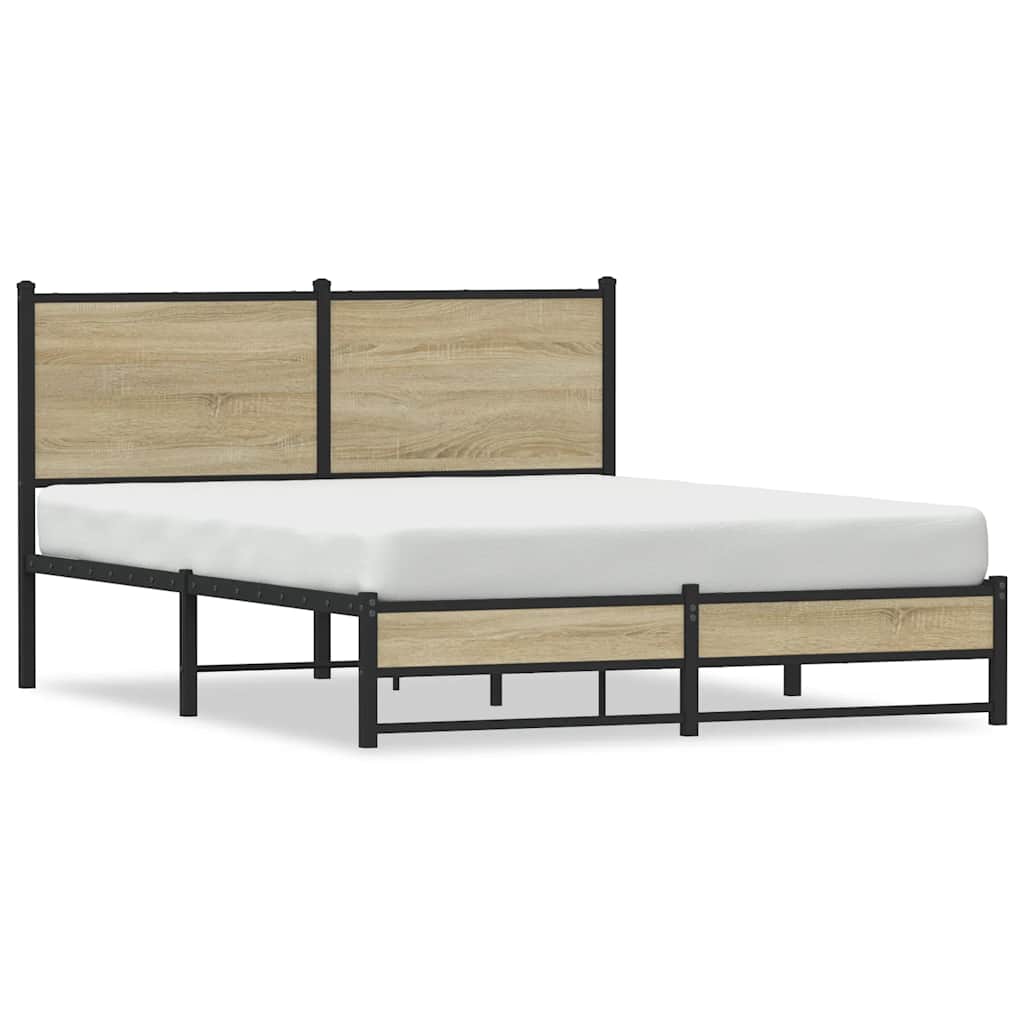 sengeramme uden madras 150x200 cm metal sonoma-eg