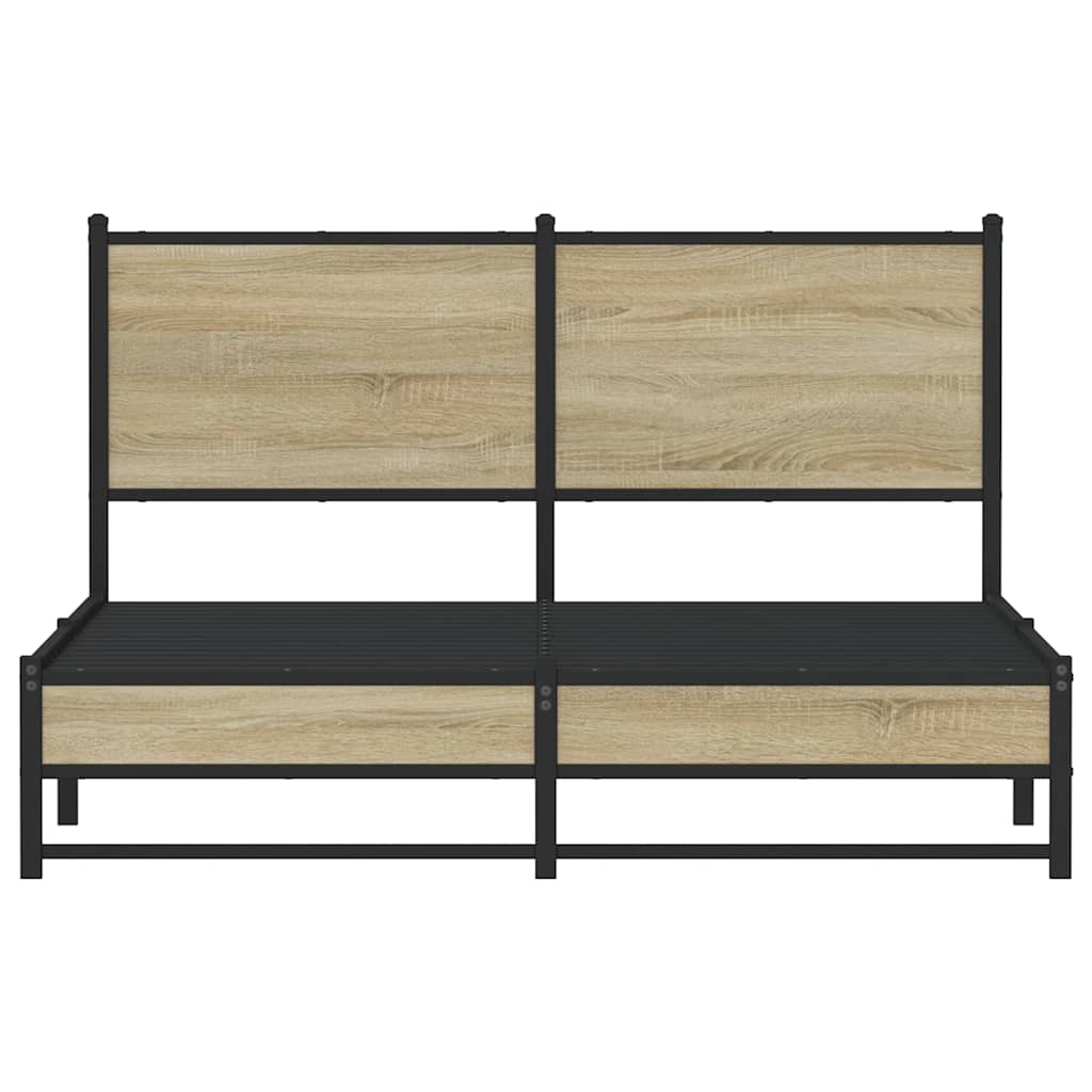 sengeramme uden madras 150x200 cm metal sonoma-eg