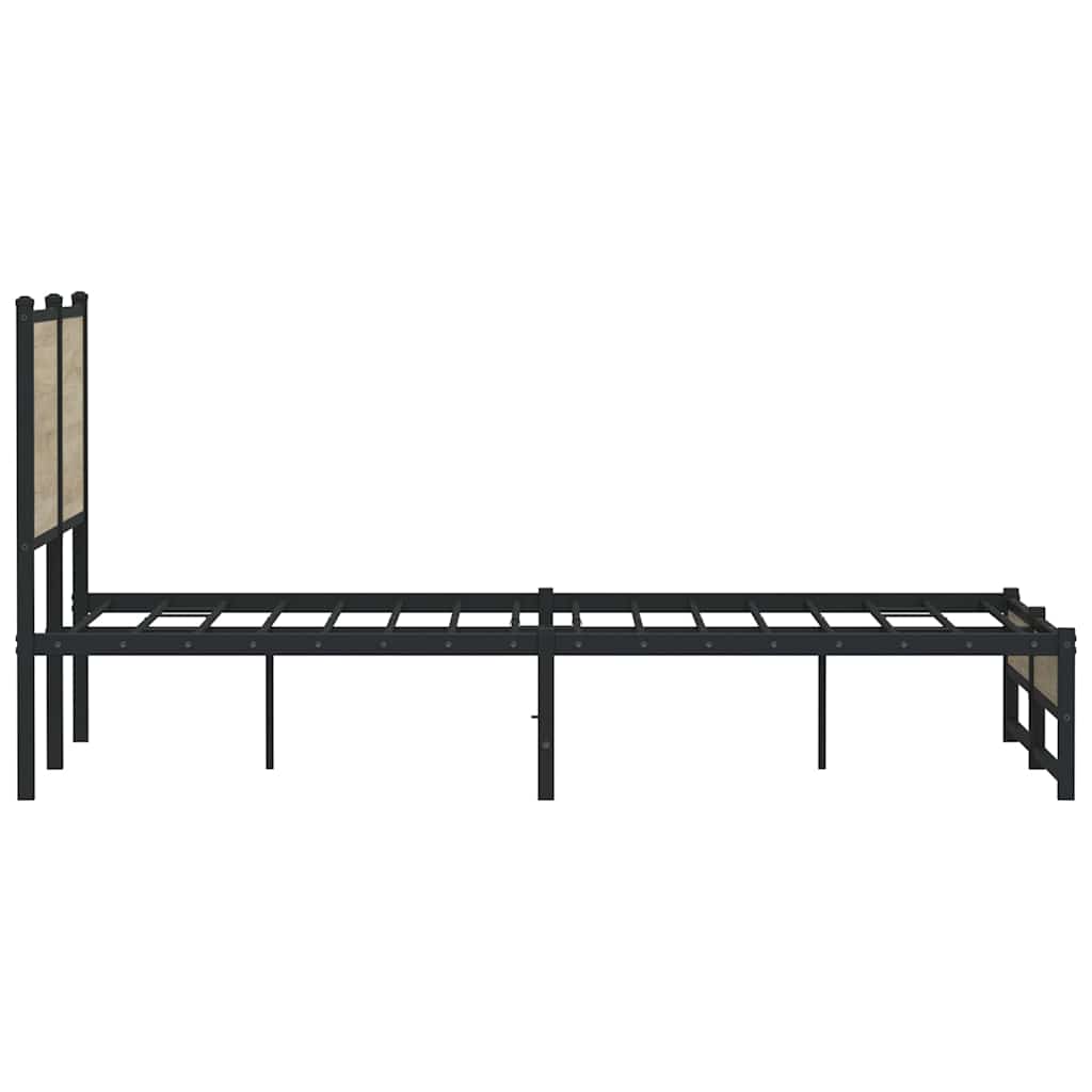 sengeramme uden madras 150x200 cm metal sonoma-eg