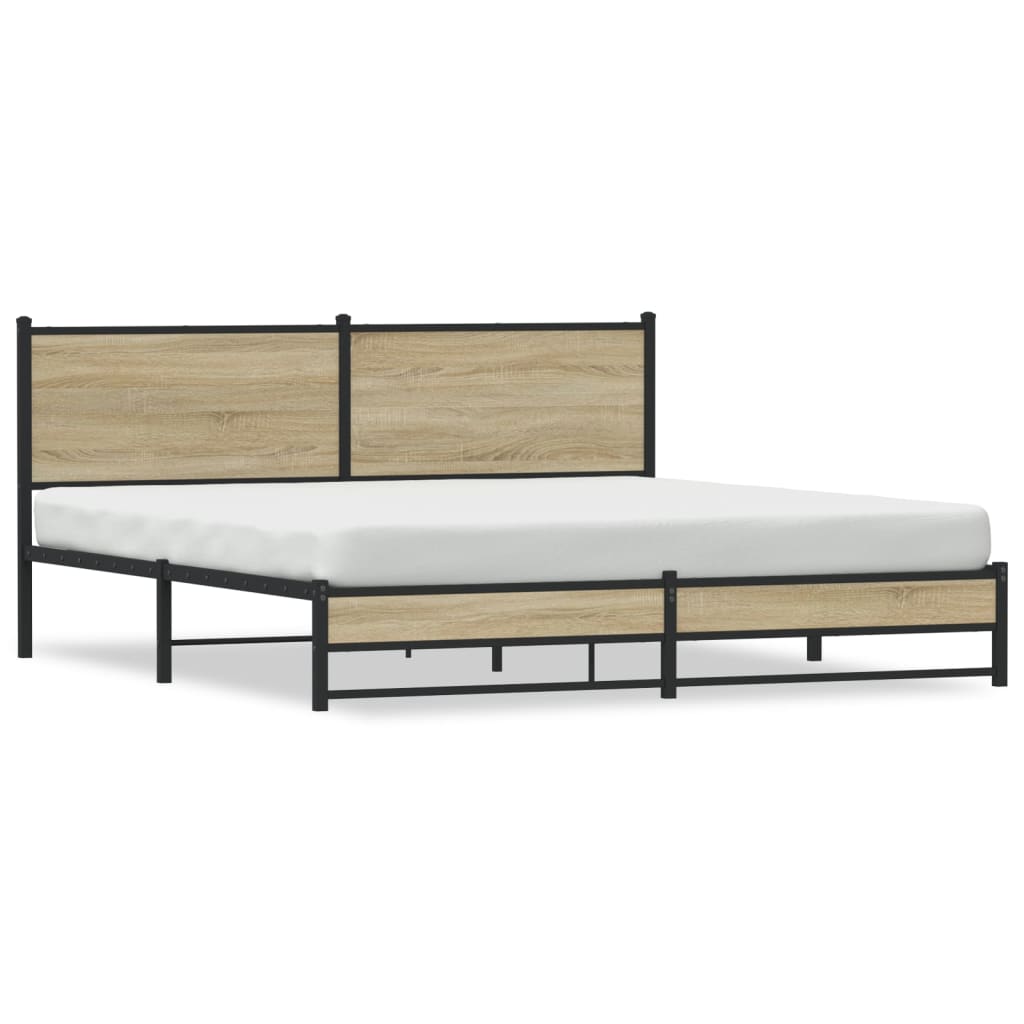 sengeramme uden madras 160x200 cm metal sonoma-eg