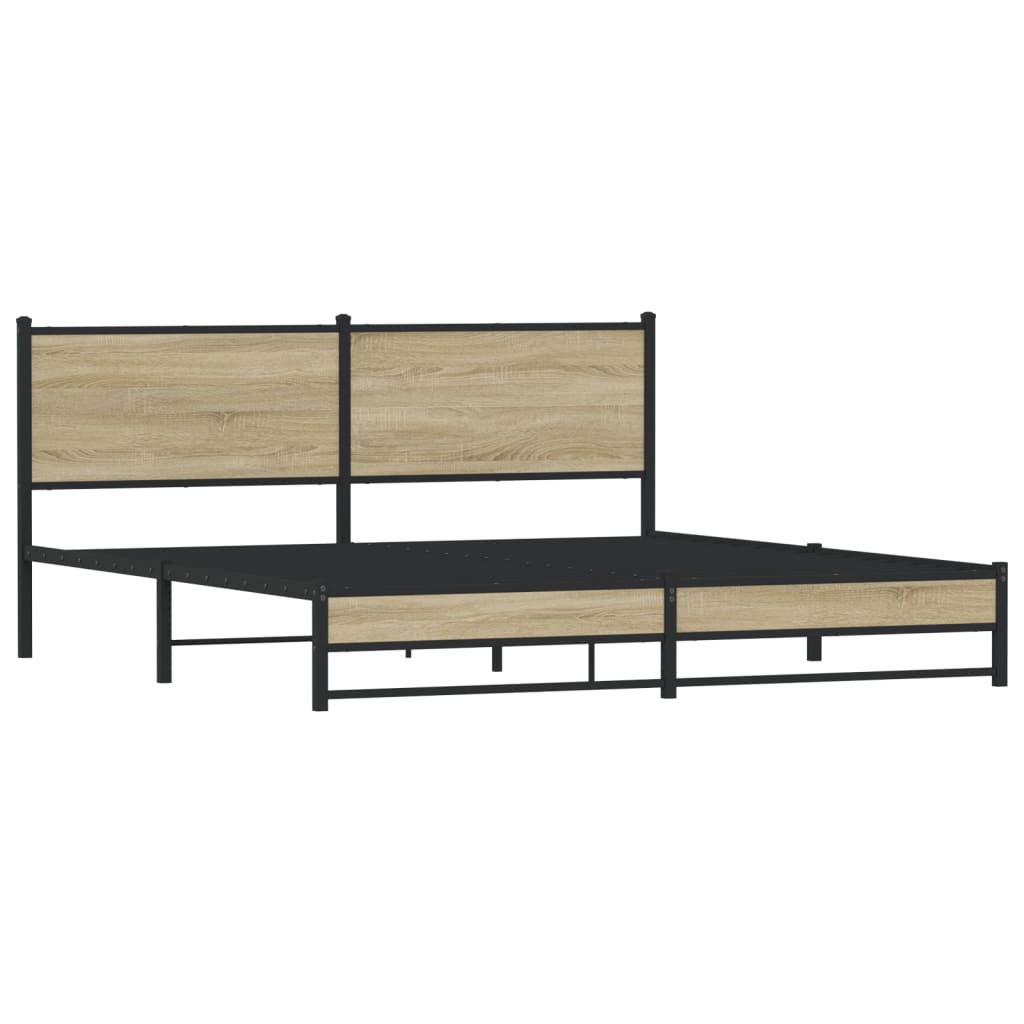 sengeramme uden madras 160x200 cm metal sonoma-eg