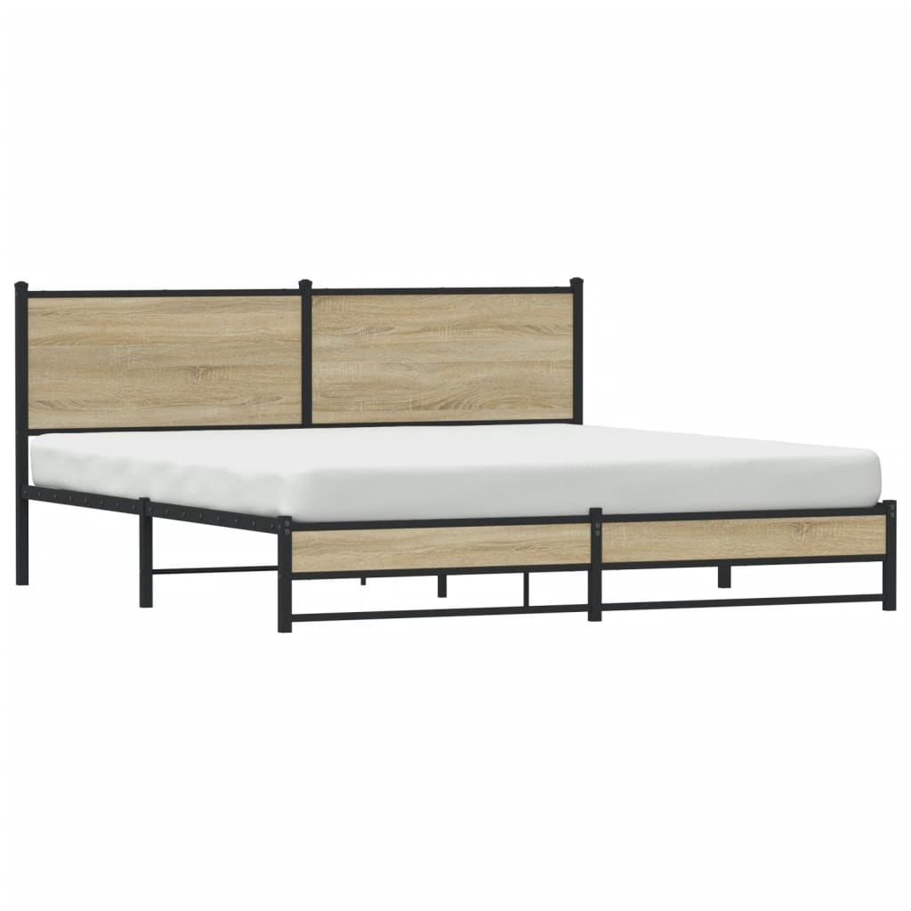 sengeramme uden madras 160x200 cm metal sonoma-eg