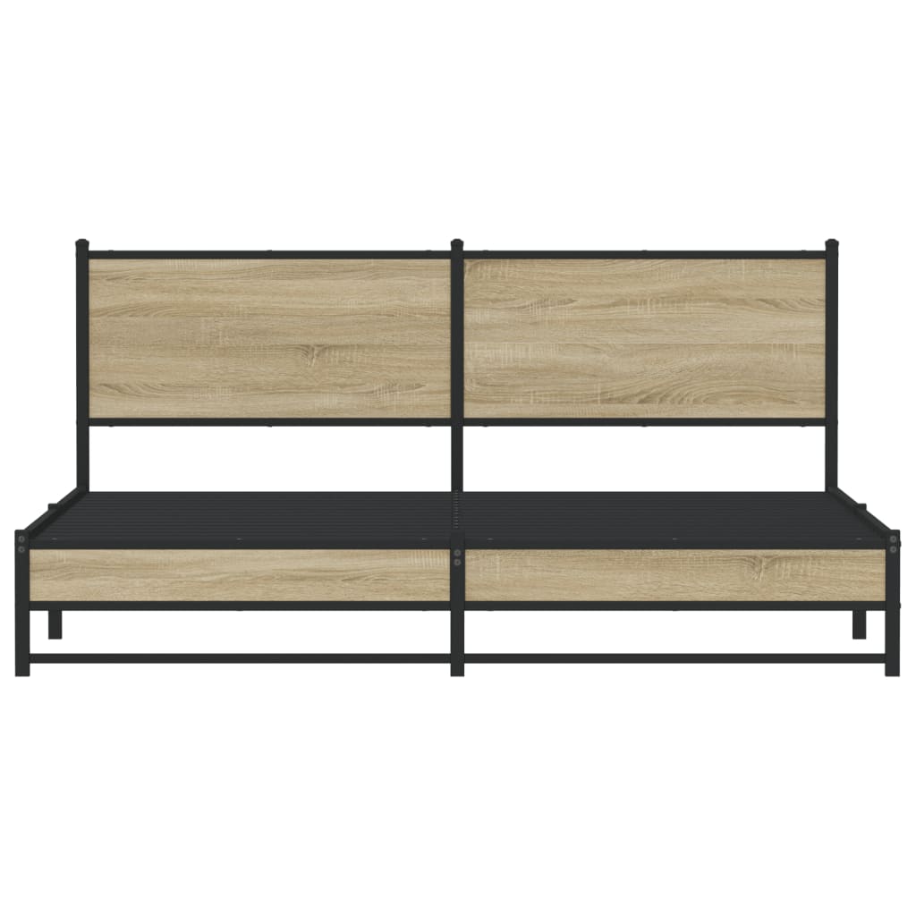 sengeramme uden madras 160x200 cm metal sonoma-eg