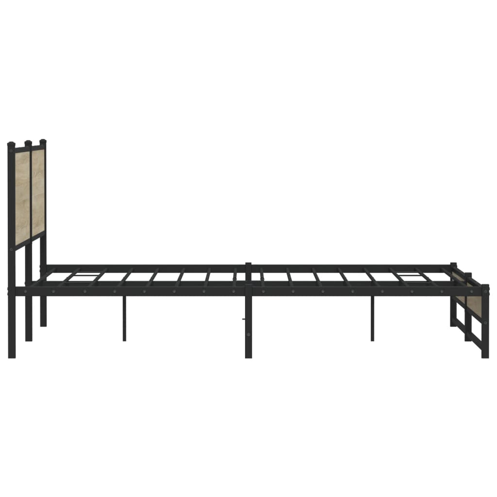 sengeramme uden madras 160x200 cm metal sonoma-eg