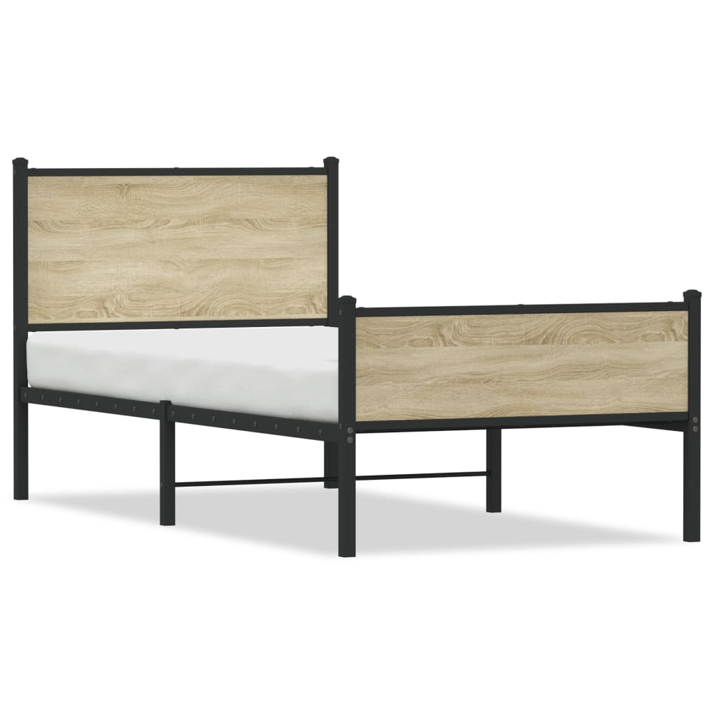 sengeramme uden madras 75x190 cm metal sonoma-eg