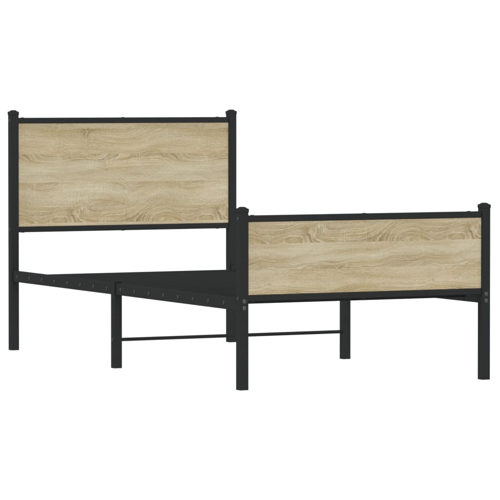 sengeramme uden madras 80x200 cm metal sonoma-eg