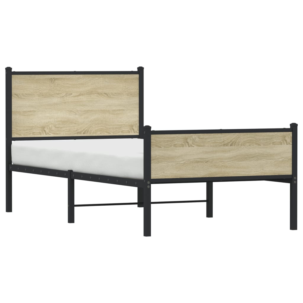 sengeramme uden madras 80x200 cm metal sonoma-eg