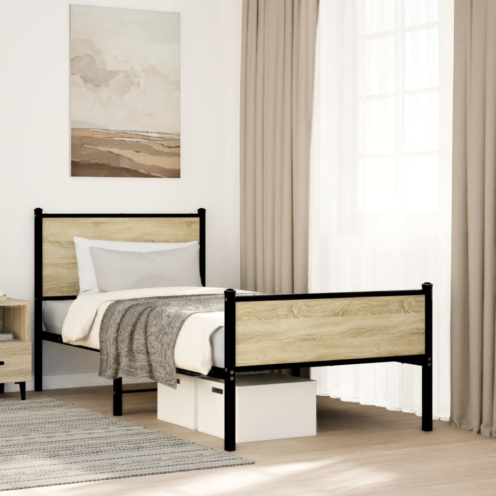 sengeramme uden madras 80x200 cm metal sonoma-eg
