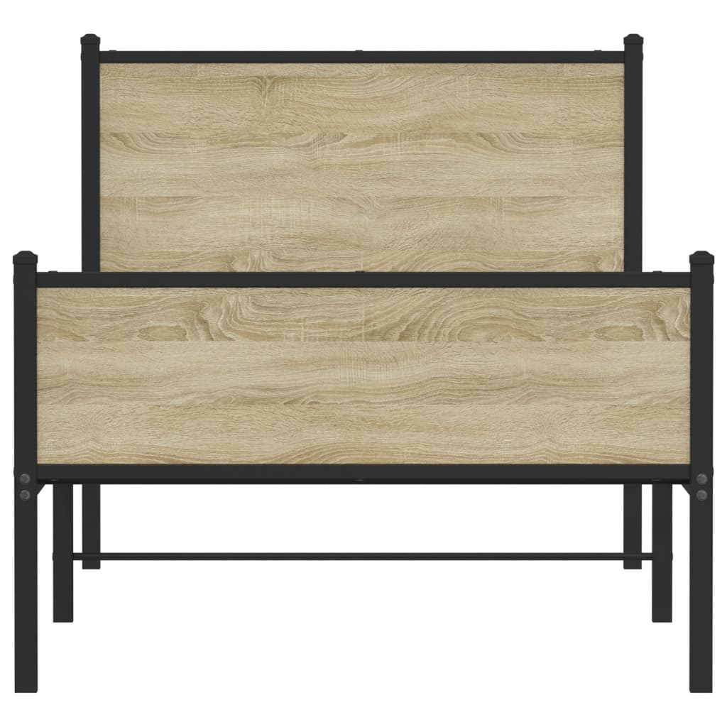 sengeramme uden madras 90x190 cm metal sonoma-eg
