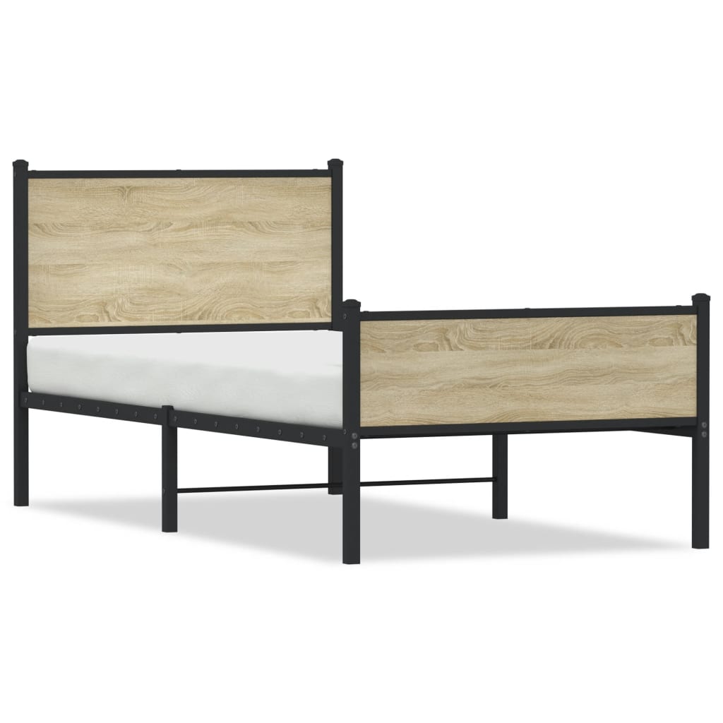 sengeramme uden madras 90x200 cm metal sonoma-eg