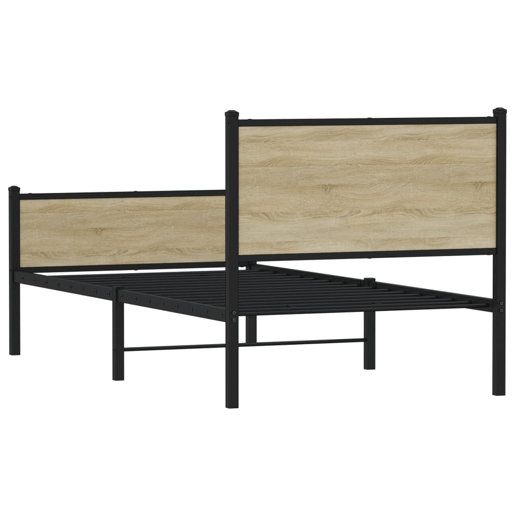 sengeramme uden madras 90x200 cm metal sonoma-eg