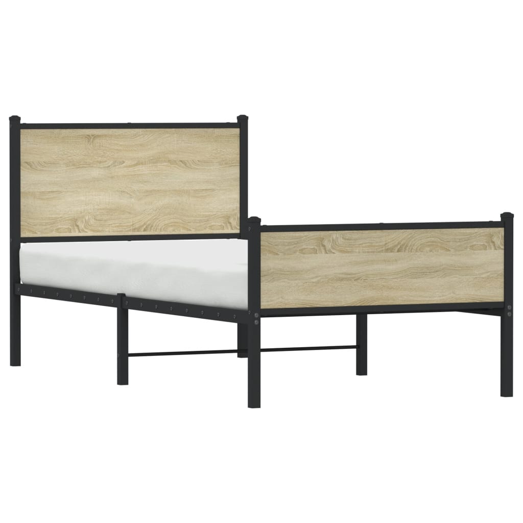 sengeramme uden madras 100x190 cm metal sonoma-eg