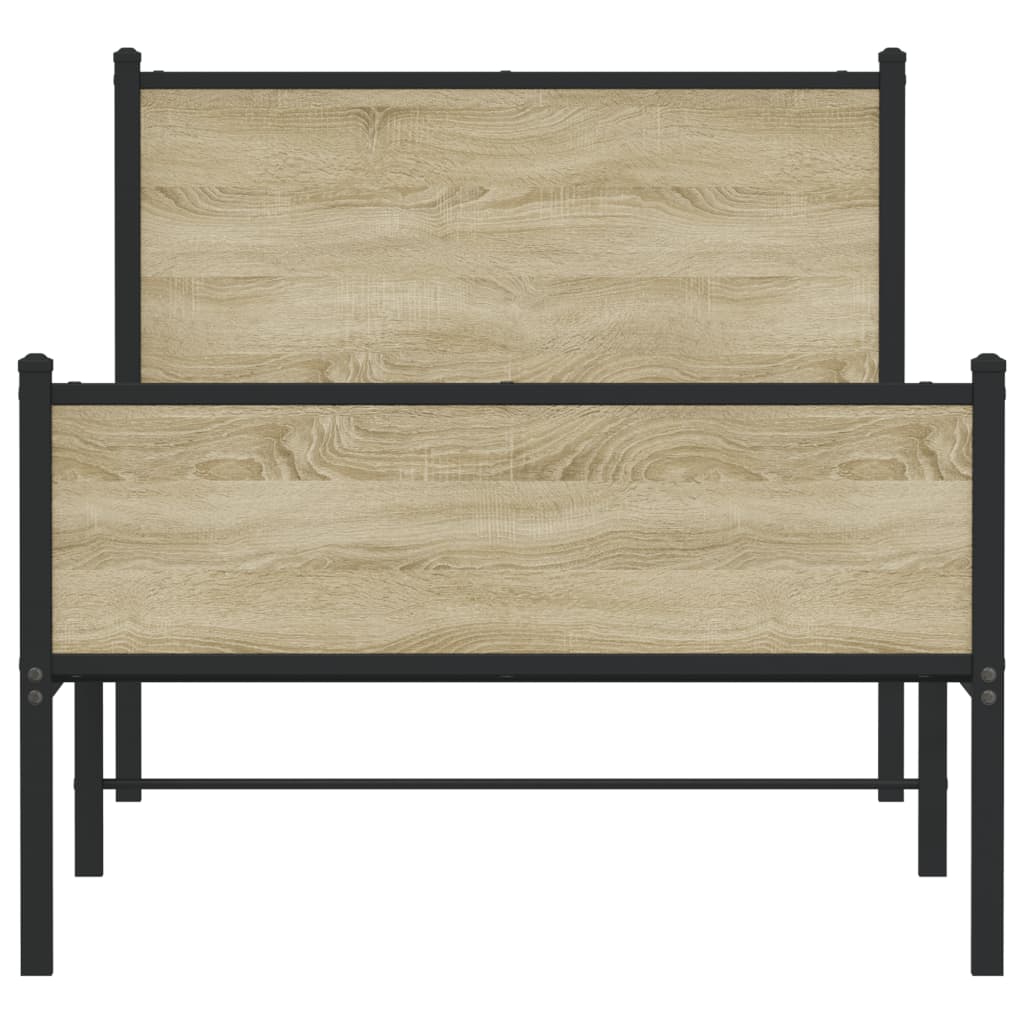 sengeramme uden madras 100x200 cm metal sonoma-eg