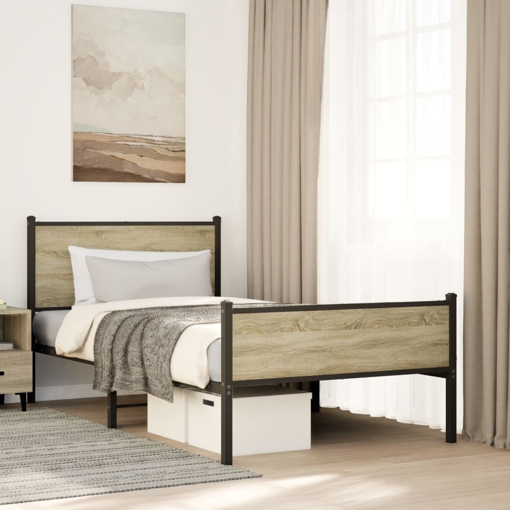 sengeramme uden madras 107x203 cm metal sonoma-eg