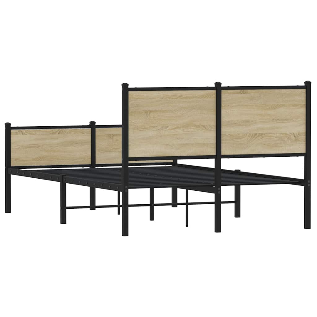 sengeramme uden madras 120x190 cm metal sonoma-eg