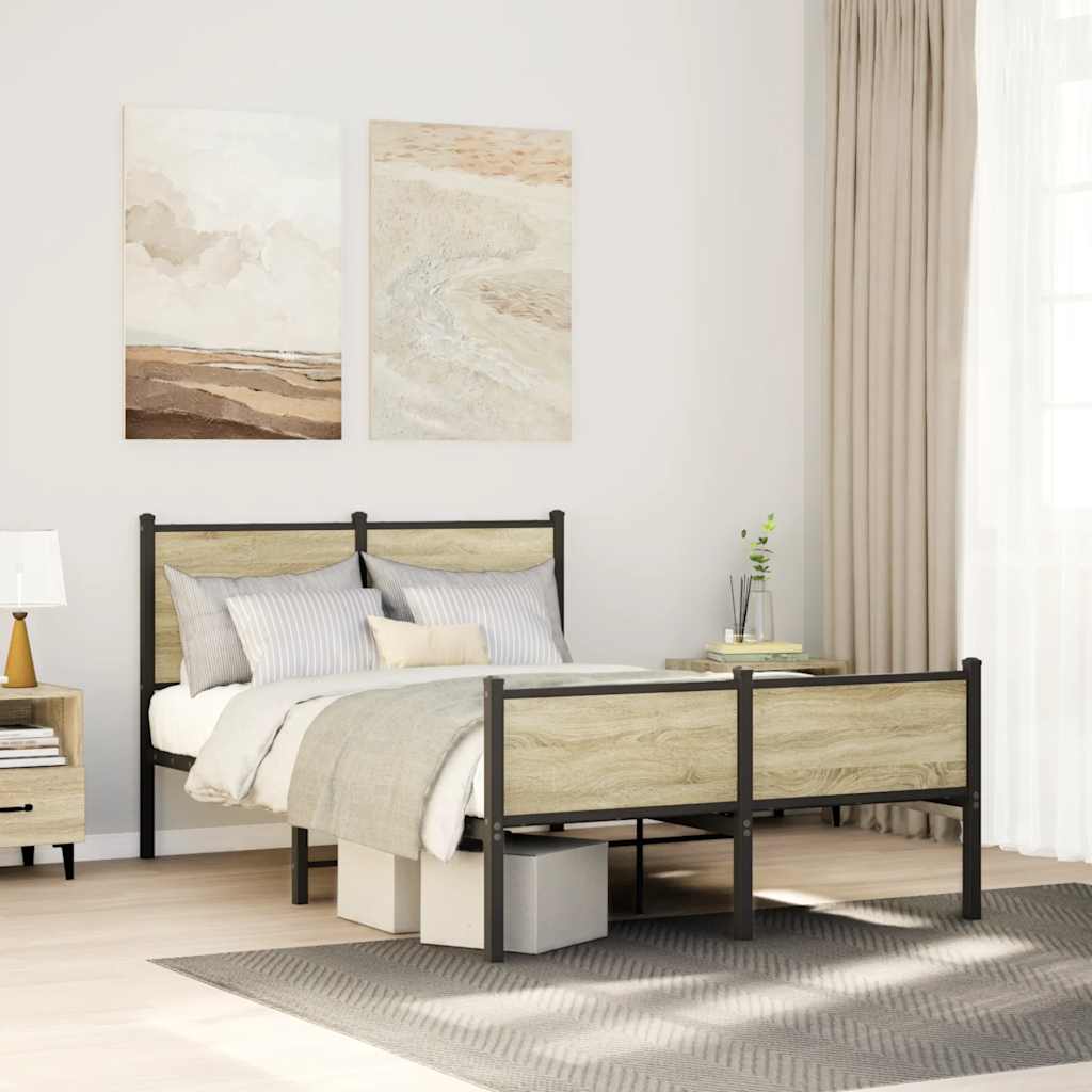 sengeramme uden madras 120x190 cm metal sonoma-eg