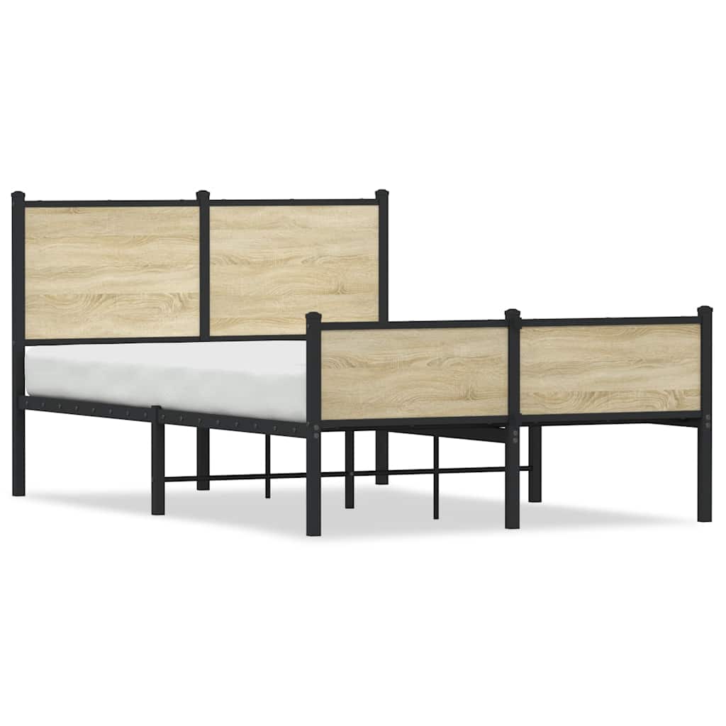 sengeramme uden madras 120x200 cm metal sonoma-eg