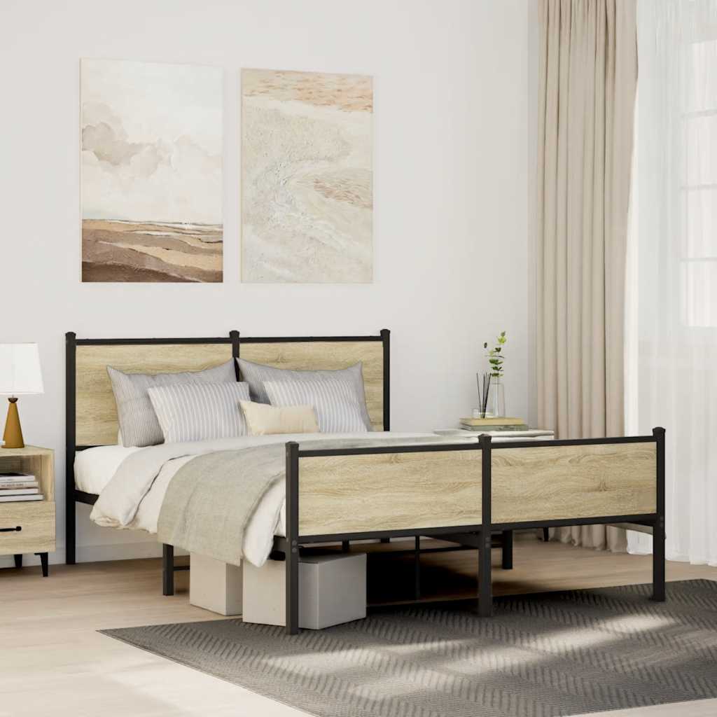 sengeramme uden madras 140x190 cm metal sonoma-eg