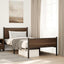 sengeramme 107x203 cm uden madras metal brun egetræsfarve