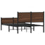 sengeramme 120x190 cm uden madras metal brun egetræsfarve